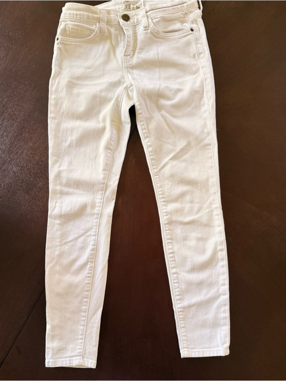 Current/Elliott Women’s White Skinny Jeans - Classic High-Rise Stretch